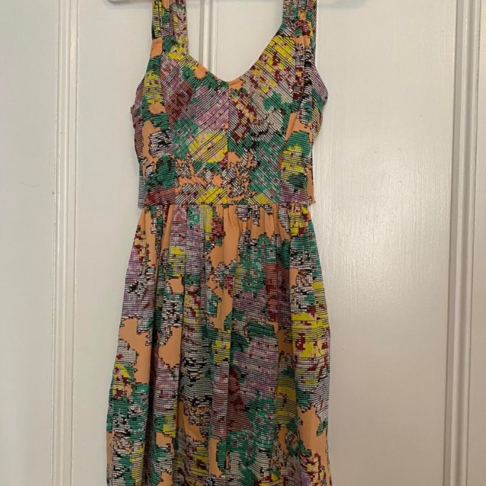 Bar III Patterned Mini Dress - Size S
